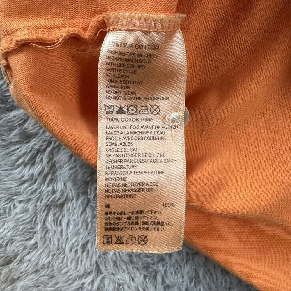 Tommy Bahama Mens Medium Short Sleeve Lightweight Pima Cotton Orange Polo Shirt - Picture 9 of 10